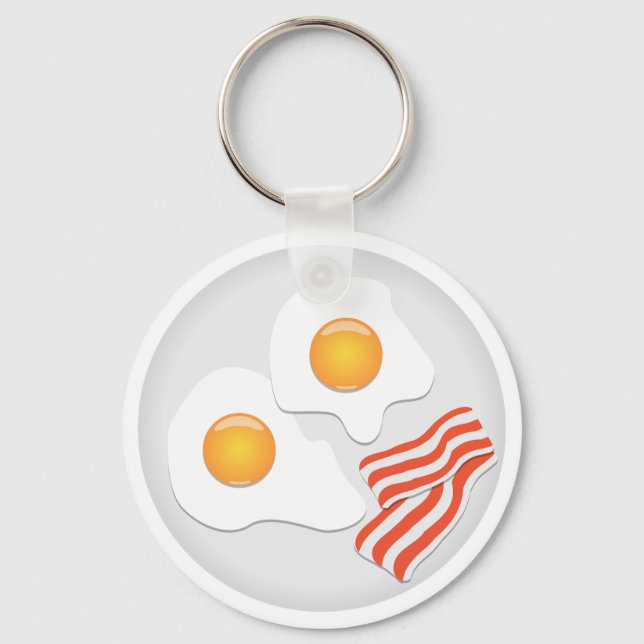 Porte-clés Petits déjeuners aux œufs frits et au bacon (Recto)