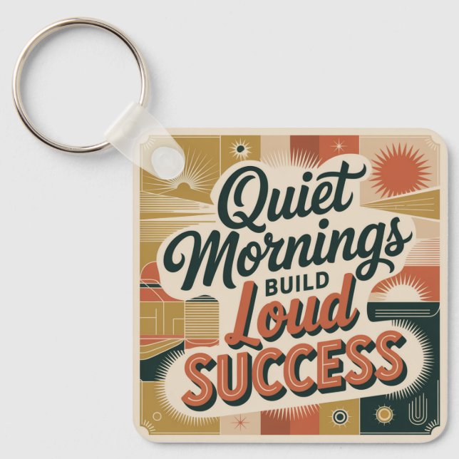Porte-clés Petits Matins Calmes Construisent un Grand Succès (Recto)