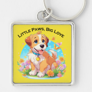 Porte-clés Petits Poches De Chiot Mignonne Grand Amour