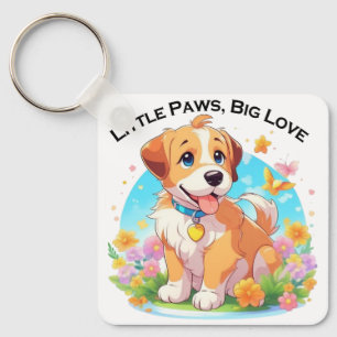 Porte-clés Petits Poches De Chiot Mignonne Grand Amour