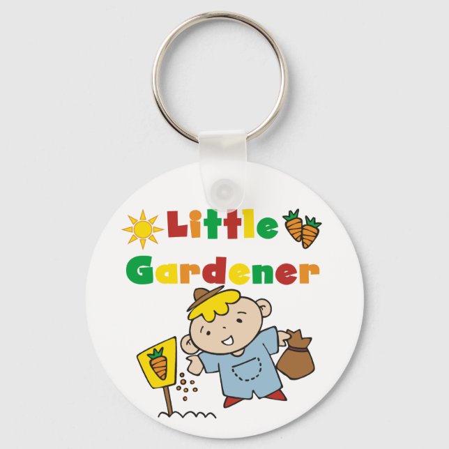 Porte-clés Petits T-shirts et cadeaux de jardinier de garçon (Recto)