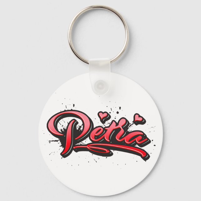 Porte-clés Petra red Heart Graffiti Schlüsselanhänger (Recto)