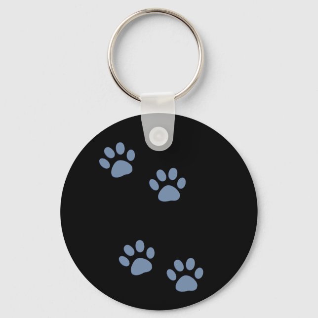 Porte-clés pets dog cat pawprints (Recto)