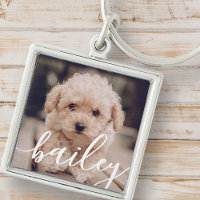 Pet's Simple Modern Elegant Chic Name and Photo