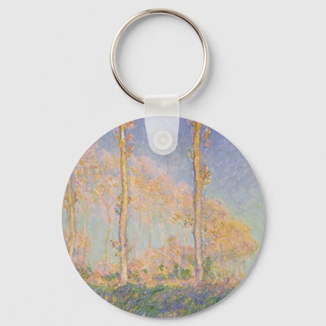 Porte-clés Peupliers, paysage impressionniste, Claude Monet (Recto)