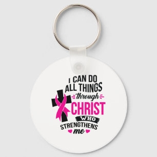 Porte-clés Peut Faire Tout Par Le Christ Cancer Du Sein Awa