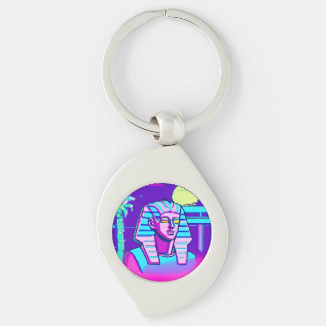 Porte-clés Pharaon Synthwave (Devant)