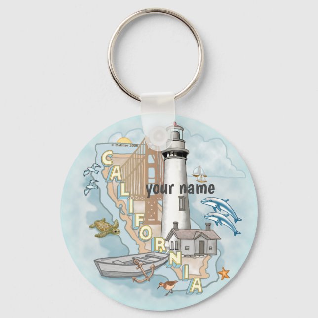 Porte-clés phare de Californie (Recto)