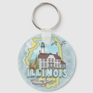 Porte-clés phare de l'Illinois