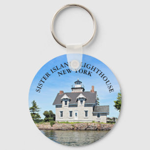 Porte-clés Phare de Sister Islands, New York Clavier Rond