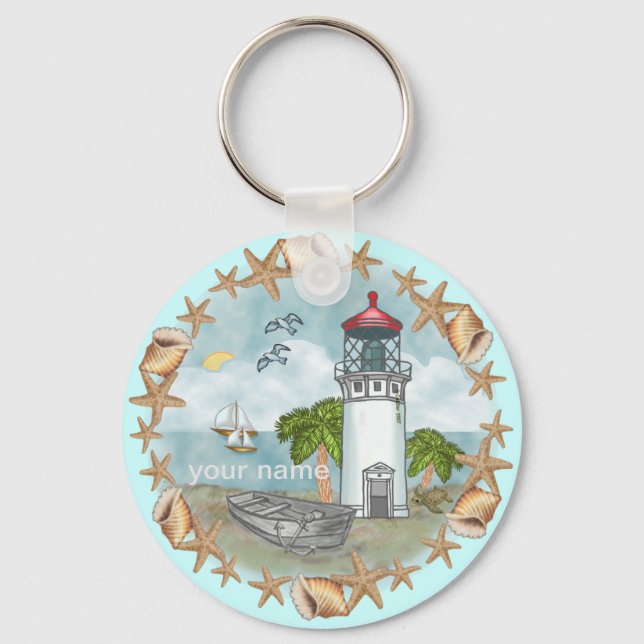 Porte-clés phare des coquillages d'Hawaii  (Recto)