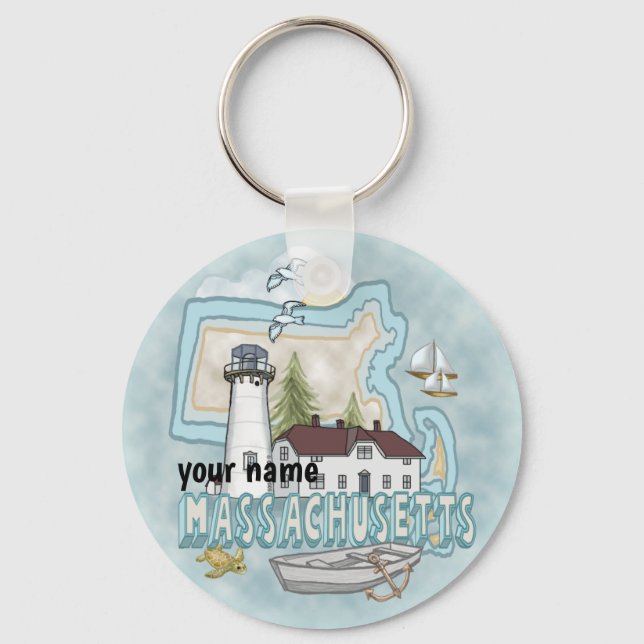 Porte-clés Phare du Massachusetts (Recto)