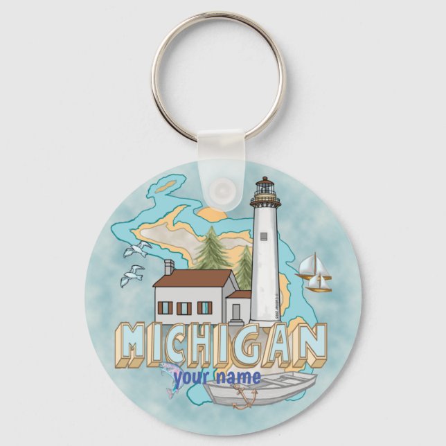 Porte-clés phare du Michigan (Recto)