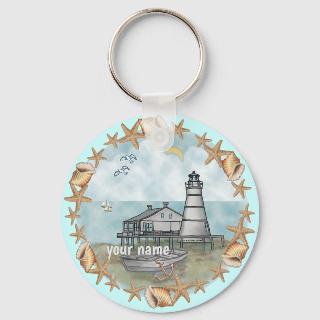 Porte-clés phare Louisiana Shells (Recto)