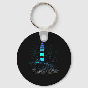 Porte-clés Phare Maison au bord de la mer Voile Vie sur la pl