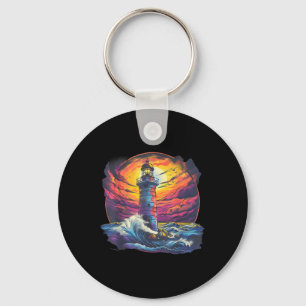 Porte-clés Phare Voile Mer Plage Bateau Maison Bord de Mer