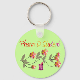 Porte-clés Pharm D Design Floral étudiant