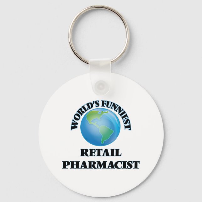 Porte-clés Pharmacien de détail le plus drôle du monde (Recto)