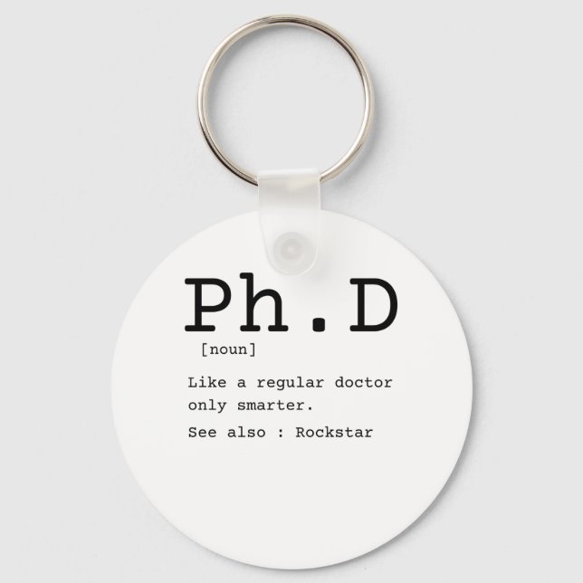 Porte-clés PhD definition philosophy doctor dissertation (Recto)
