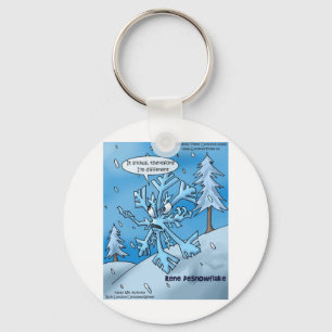 Porte-clés Philosophe de Snowflake Funny Toxits Tees Cards