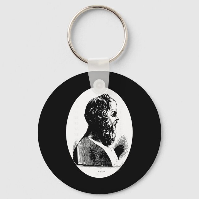 Porte-clés Philosophe Socrate Cadeau Professeur Philosophie G (Recto)