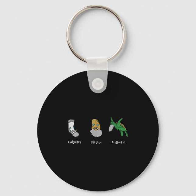 Porte-clés Philosophie Socrates Platon Aristote Design Pour P (Recto)