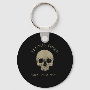 Porte-clés Philosophie stoïque Tempus Fugit Memento Mori Crân