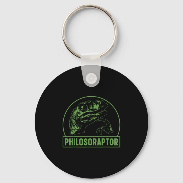 Porte-clés Philosoraptor Funny Philosophie mème Velociraptor  (Recto)