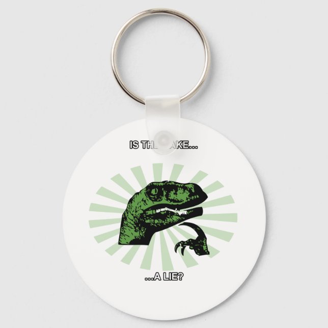 Porte-clés Philosoraptor Gâteaux et mensonges (Recto)