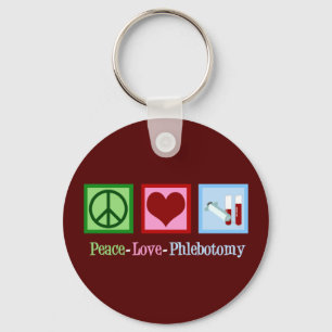 Porte-clés Phlebotomie Peace Love