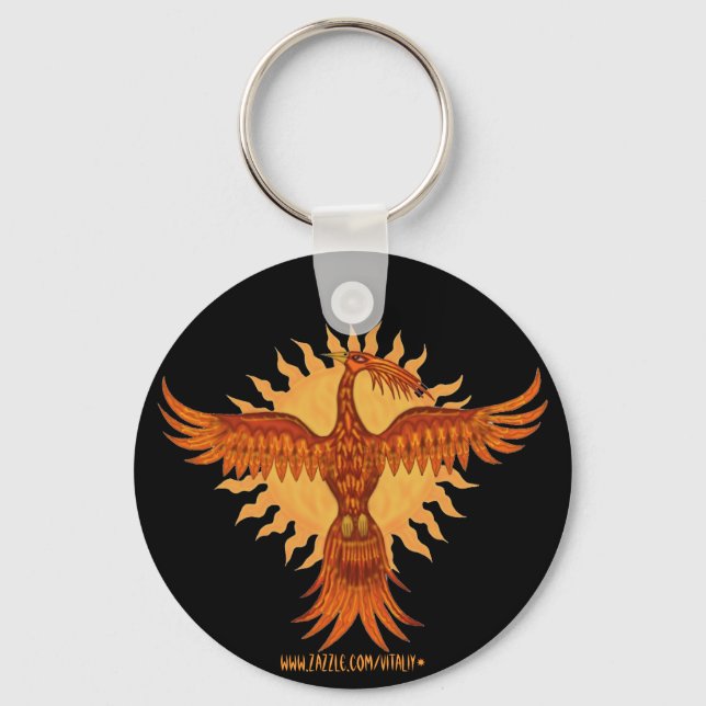 Porte-clés Phoenix cool d'oiseau feu design porte - clé (Recto)