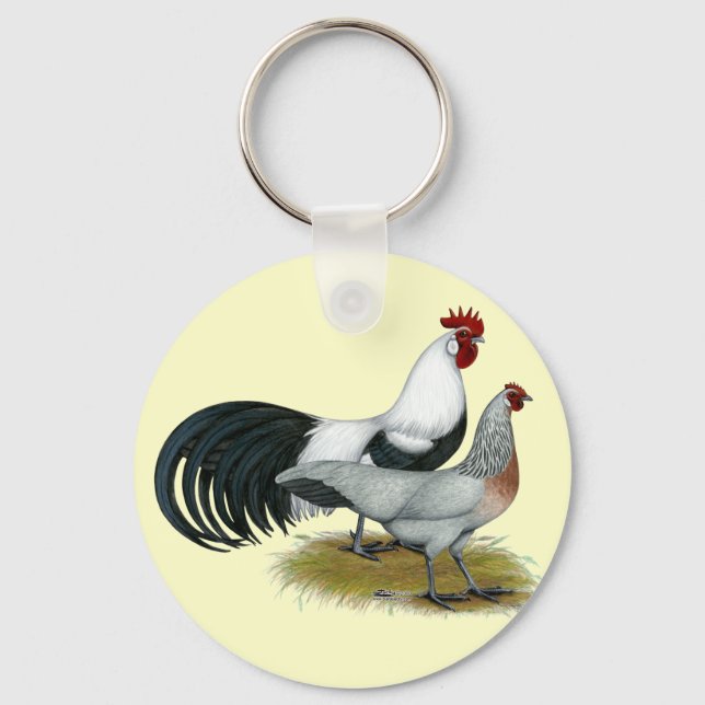 Porte-clés Phoenix:  Silver Duckwing Pair (Recto)