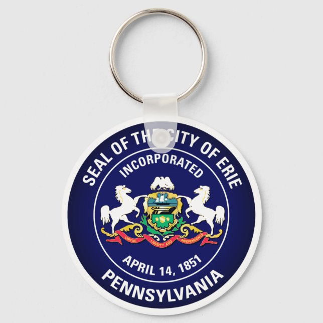 Porte-clés Phoque de la ville d'Erie, Pennsylvanie (Recto)