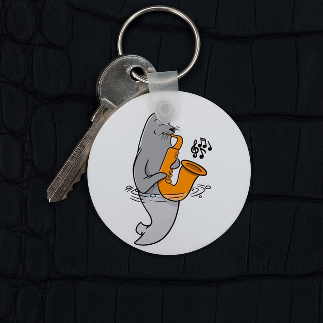 Porte-clés Phoque jouant du saxophone (Créateur téléchargé)