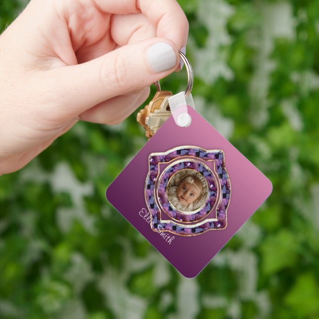 Porte-clés Photo Amethyst (main)