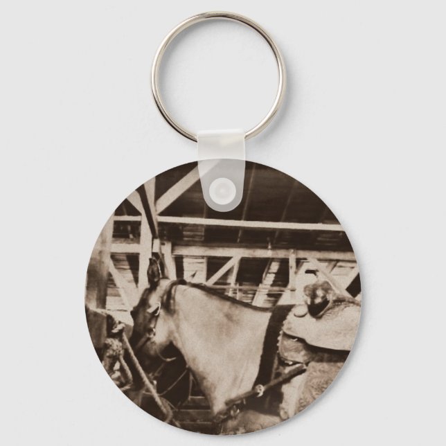Porte-clés Photo Cheval d'apparence antique (Recto)