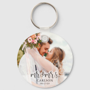 Porte-clés Photo couple moderne M. et Mme
