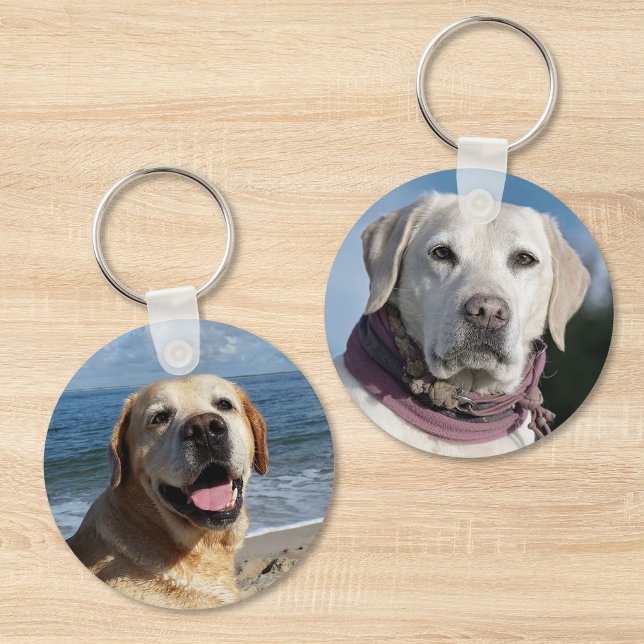 Porte-clés Photo de chat de chien double face (Pet Dog Cat Double-Sided Photo Keychain)