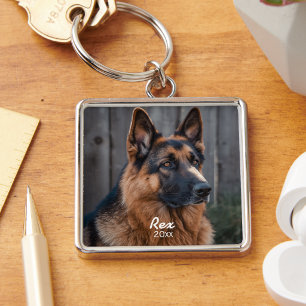Porte-clés Photo de chien Shepherd allemand Personnaliser