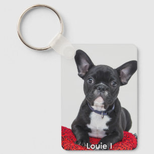 Porte-clés Photo de Cute Louie I Black French Bulldog