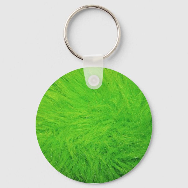 Porte-clés Photo de fourrure verte (Recto)
