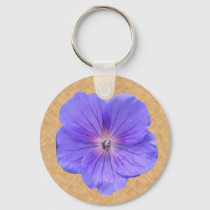 Porte-clés Photo de Geranium bleu fleur