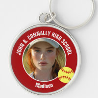 Photo de joueuse de softball rouge souvenir du lyc