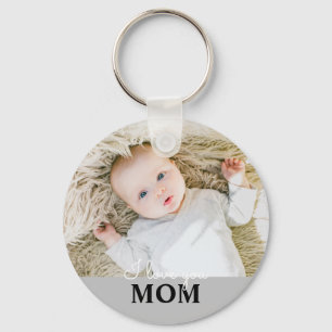Porte-clés Photo de la Fête des Mères Je t'aime Mum Key Ring