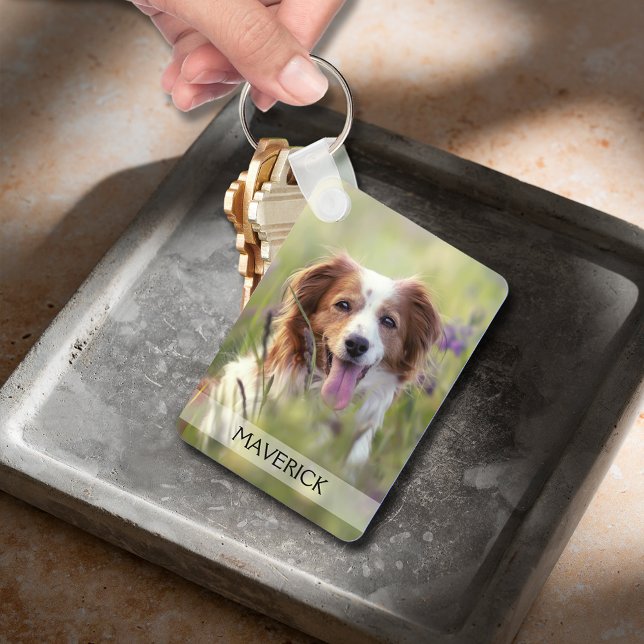 Porte-clés Photo de l'animal en aluminium double face (Pet photo double-sided aluminum keychain)