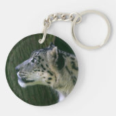 Porte-clés Photo de léopard de neige belle, cadeau (Dos)