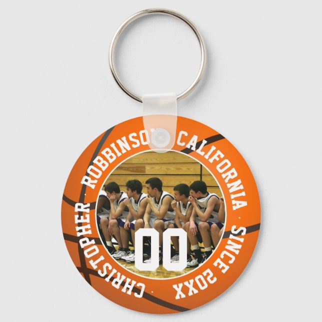 Porte-clés Photo de l'équipe de basket-ball (Recto)