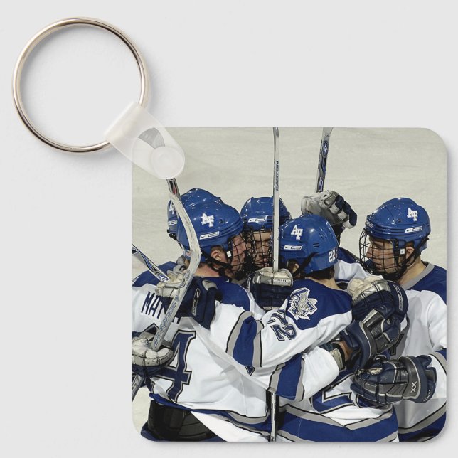 Porte-clés Photo de l'équipe de hockey personnalisée (Recto)