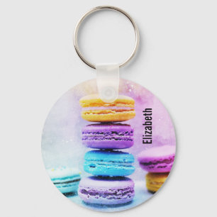 Porte-clés Photo de macarons colorés et délicieux