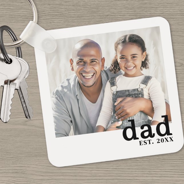 Porte-clés Photo de Papa (Dad Established Personalized Photo keychain)